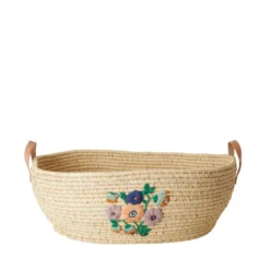 Panier à linge propre en raphia L