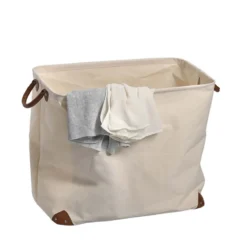 Panier à linge rectangulaire en toile