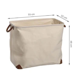 Panier à linge rectangulaire en toile