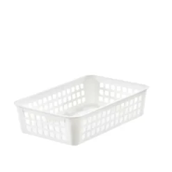 Panier rectangulaire pour tiroir de salle de bain en plastique recyclé