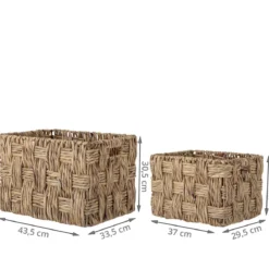 2 paniers de rangement rectangulaires
