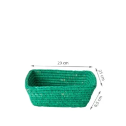 4 paniers de rangement rectangulaires en raphia