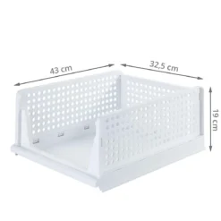 2 paniers tiroirs pliables