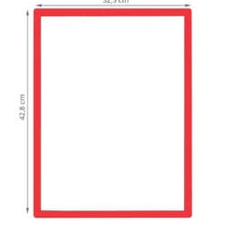 Panneau d'affichage repositionnable encadré rouge
