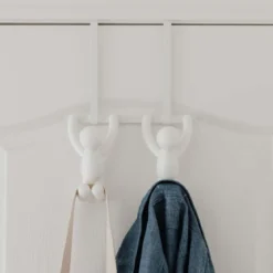 Patère double de porte ludique