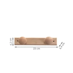 Patère en bois 2 têtes