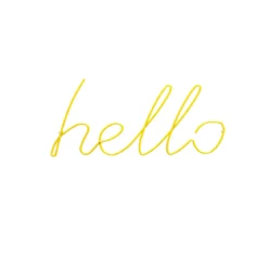 Patère jaune Hello