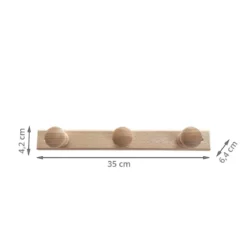 Patère à 3 têtes rondes