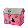 Petit coffre de rangement rose pour enfant