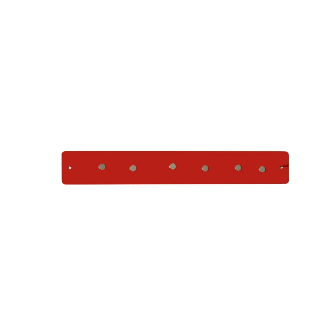 Petite barre magnétique murale rouge avec 6 aimants fins et puissants