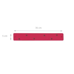 Petite barre magnétique murale rose avec 6 aimants fins et puissants