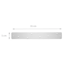 Petite barre magnétique murale en inox avec 6 aimants fins et puissants