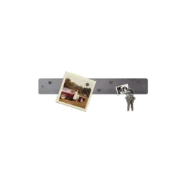 Petite barre magnétique murale en inox avec 6 aimants fins et puissants