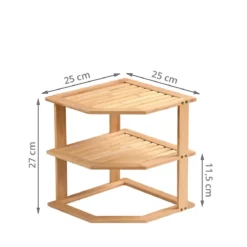 Petite étagère d'angle en bois