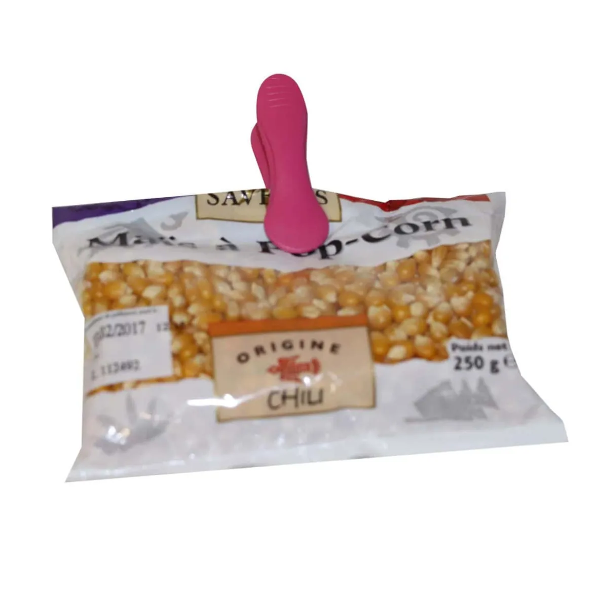 16 pinces à sachet colorées