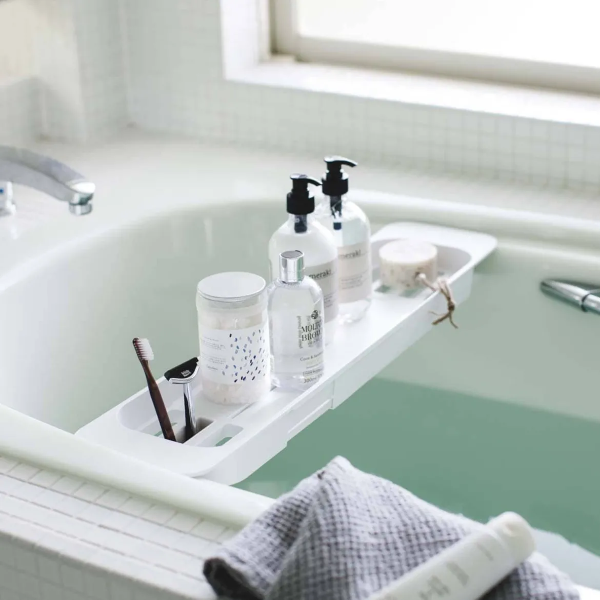 Plateau de baignoire blanc