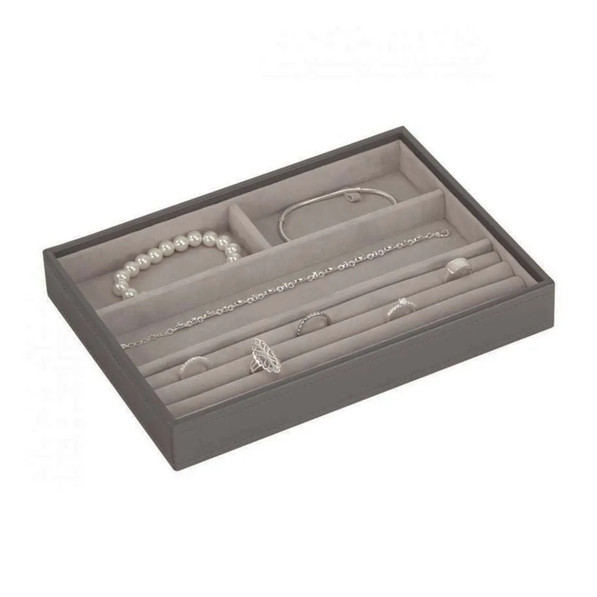 Plateau en velours pour bagues, colliers et bracelets