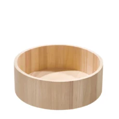 Plateau tournant en bois à rebord
