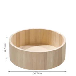 Plateau tournant en bois à rebord