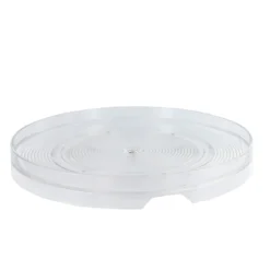 Plateau tournant en plastique transparent