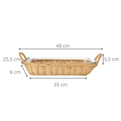 Plat rectangulaire avec panier