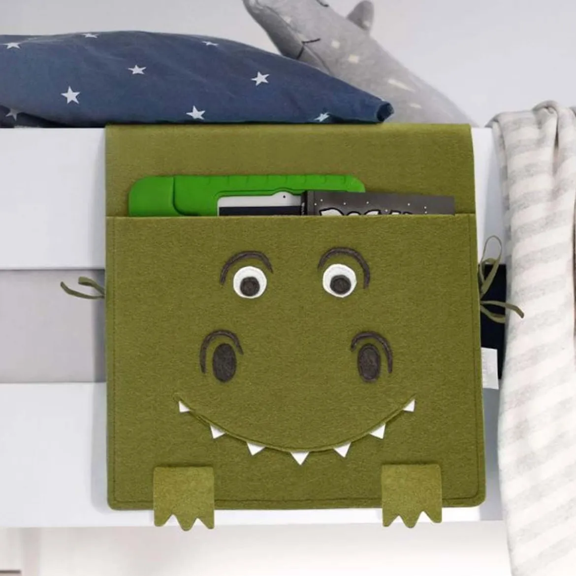 Poche de rangement pour lit d'enfant dinosaure