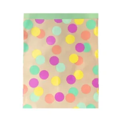 10 pochettes cadeau à pois 27 x 34 cm