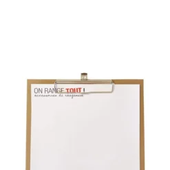 Porte bloc à pince A5 en carton kraft