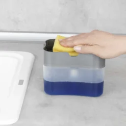 Porte éponge distributeur de liquide vaisselle