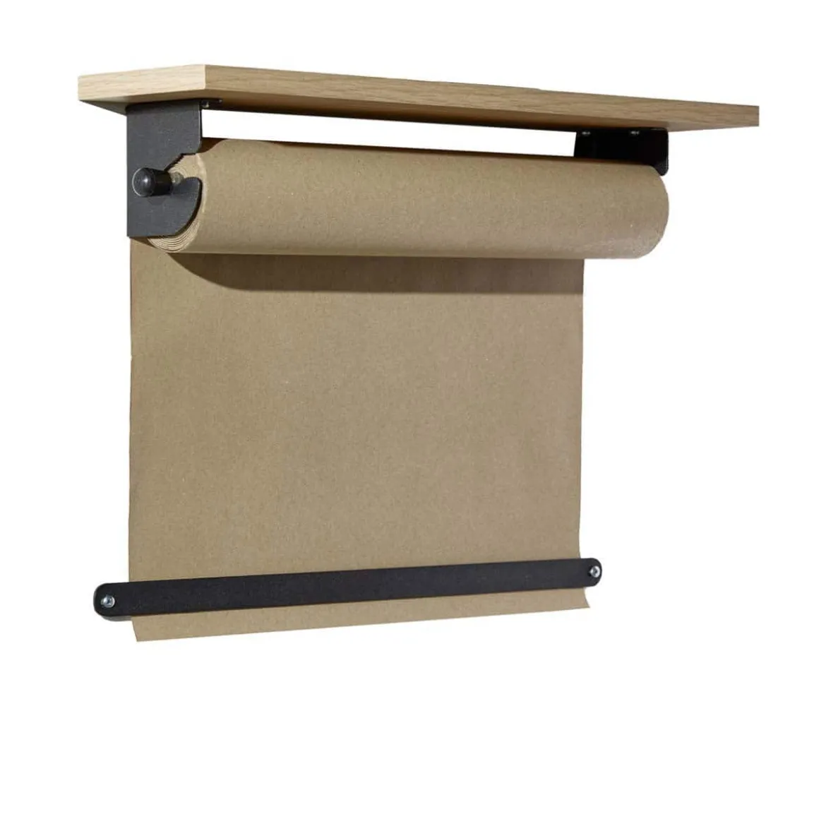 Porte-rouleau de papier kraft mural