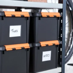 12 porte-étiquettes adhésifs en plastique transparent