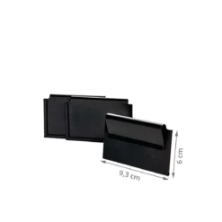 3 Porte-étiquettes clipsables noirs pour panier ou boîte