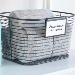 3 Porte-étiquettes clipsables noirs pour panier ou boîte