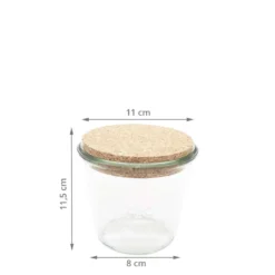 Pot en verre avec bouchon en liège 600 ml