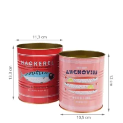 2 pots façon boîte de conserve