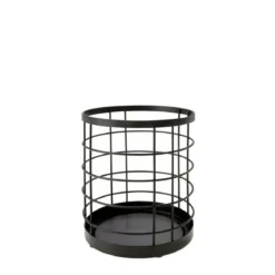 Pot à ustensiles en métal noir