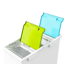 Poubelle de bureau à 2 compartiments