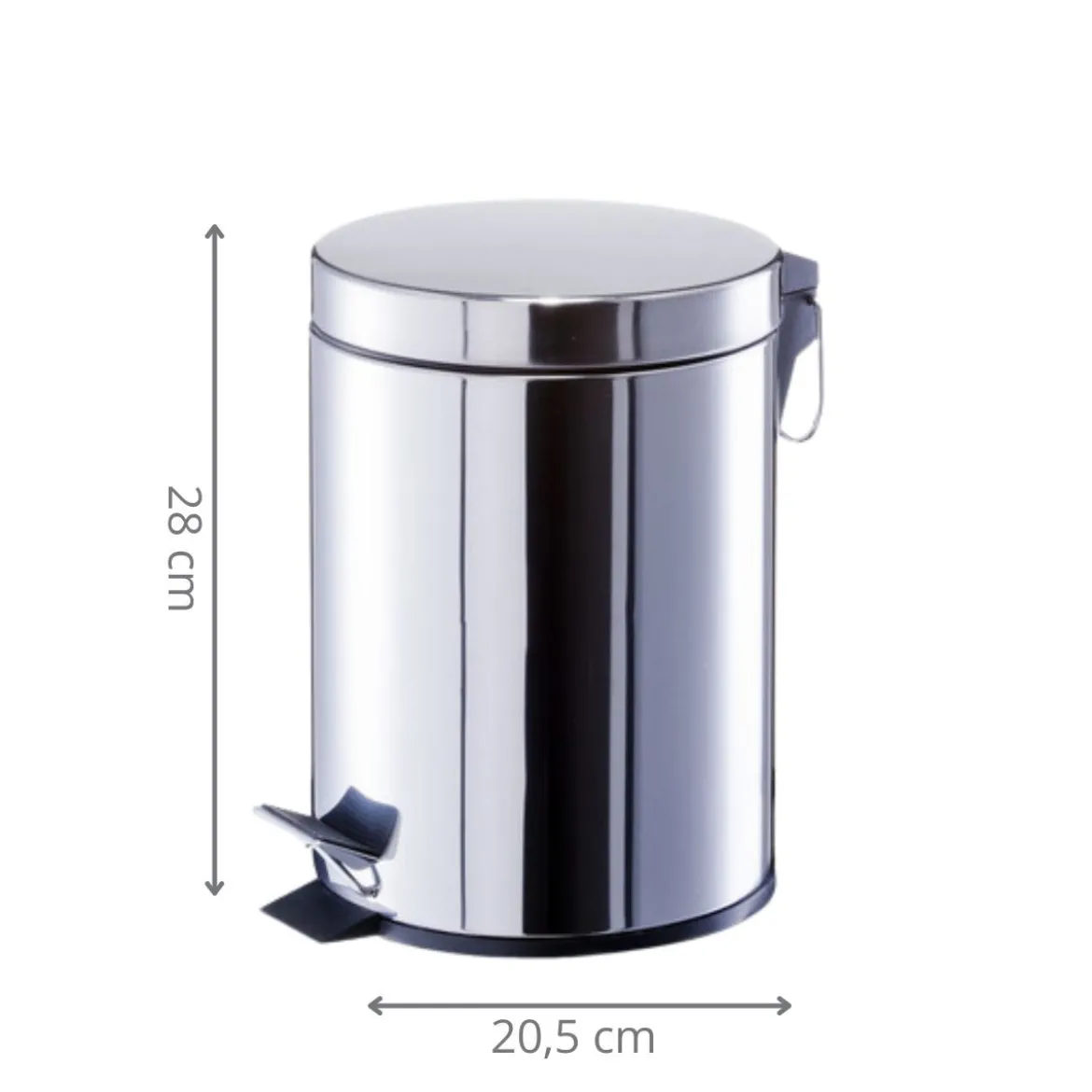 Poubelle de salle de bain en inox 5 litres
