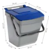 Poubelle de tri sélectif bleue 35 litres