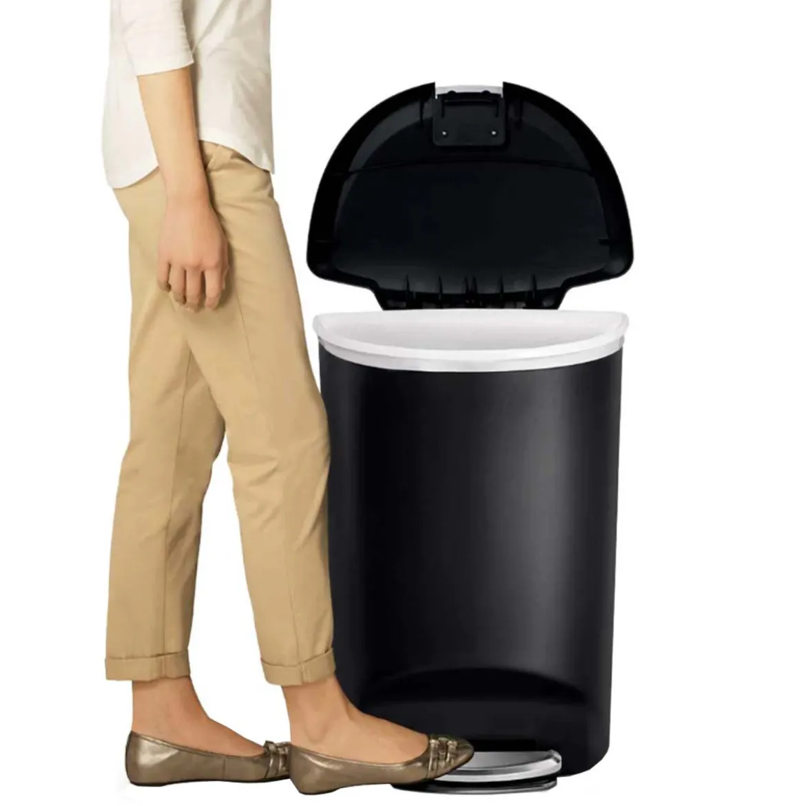 Poubelle noire demi-lune 50 litres - Simple Human