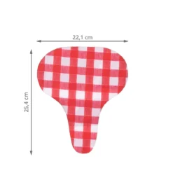 Protège selle de vélo vichy rouge