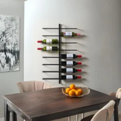 Rack mural pour 16 bouteilles de vin