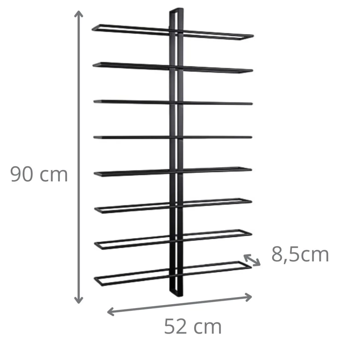 Rack mural pour 16 bouteilles de vin