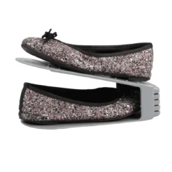 4 Range-chaussures en plastique gris clair