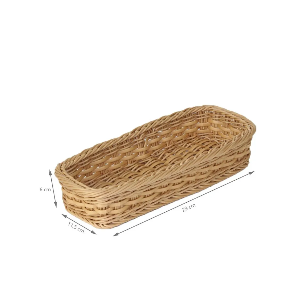 Range couverts en plastique façon osier