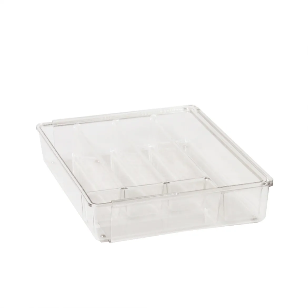 Range couverts extensible en acrylique à 6 compartiments