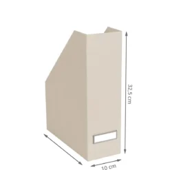 Range documents beige avec étiquette