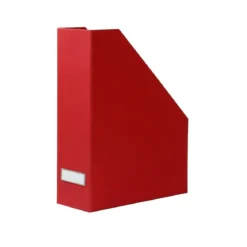 Range-dossiers en carton rouge