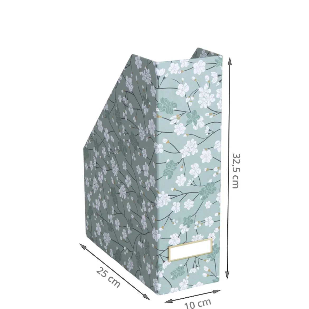 Range dossiers fleurs papier japonais avec étiquette