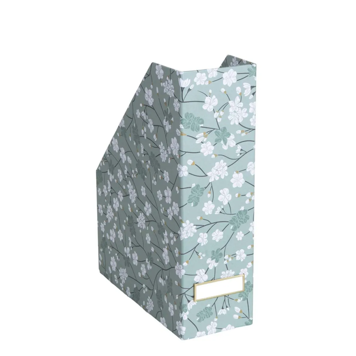 Range dossiers fleurs papier japonais avec étiquette